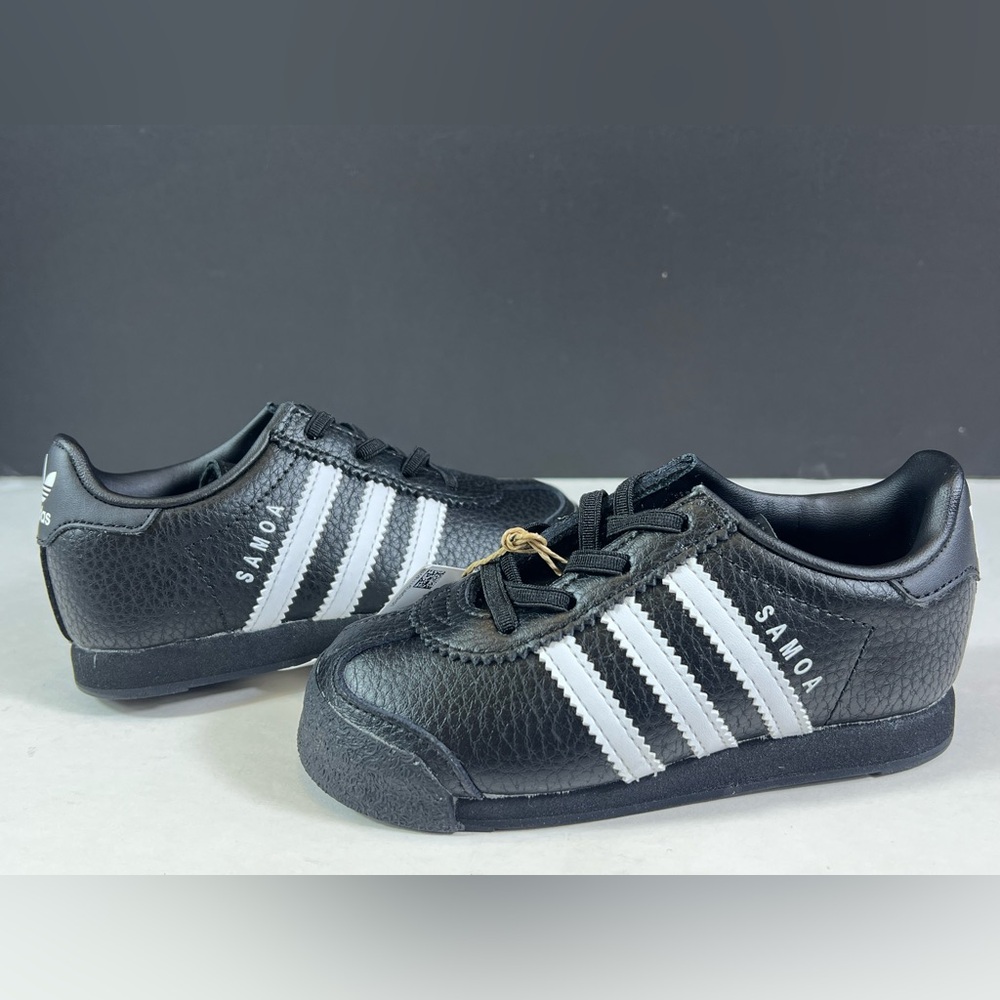 🆕Adidas Kids Samoa sneakers in Black & White – Size 8K New in Box + Extra Laces - Picture 8 of 15